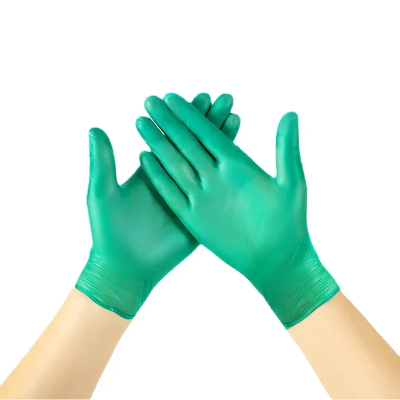 Disposable Gloves Nitrile 100PCS Kitchen Dishwashing Safety Anti-static Work Household Long Reusable