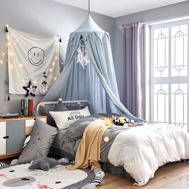 Mosquito Net Dix-rainbow Princess Decor Canopy For Kids Bed, Soft