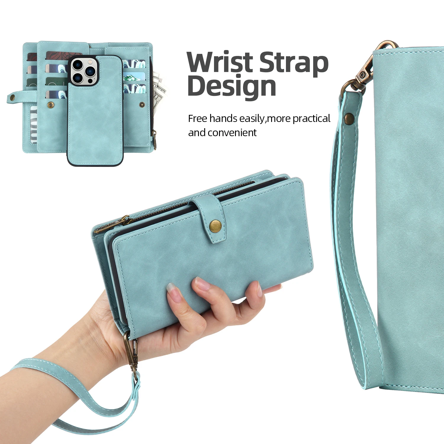 Elegant Flip Leather Case with Multifunctional Magnetic Wallet Cover