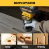 Mellif Cordless Compact Router, Brushless Palm Router Wood Trimmer Tool Compatible with Dewalt 18V 20V MAX Battery(TOOL ONLY) 6