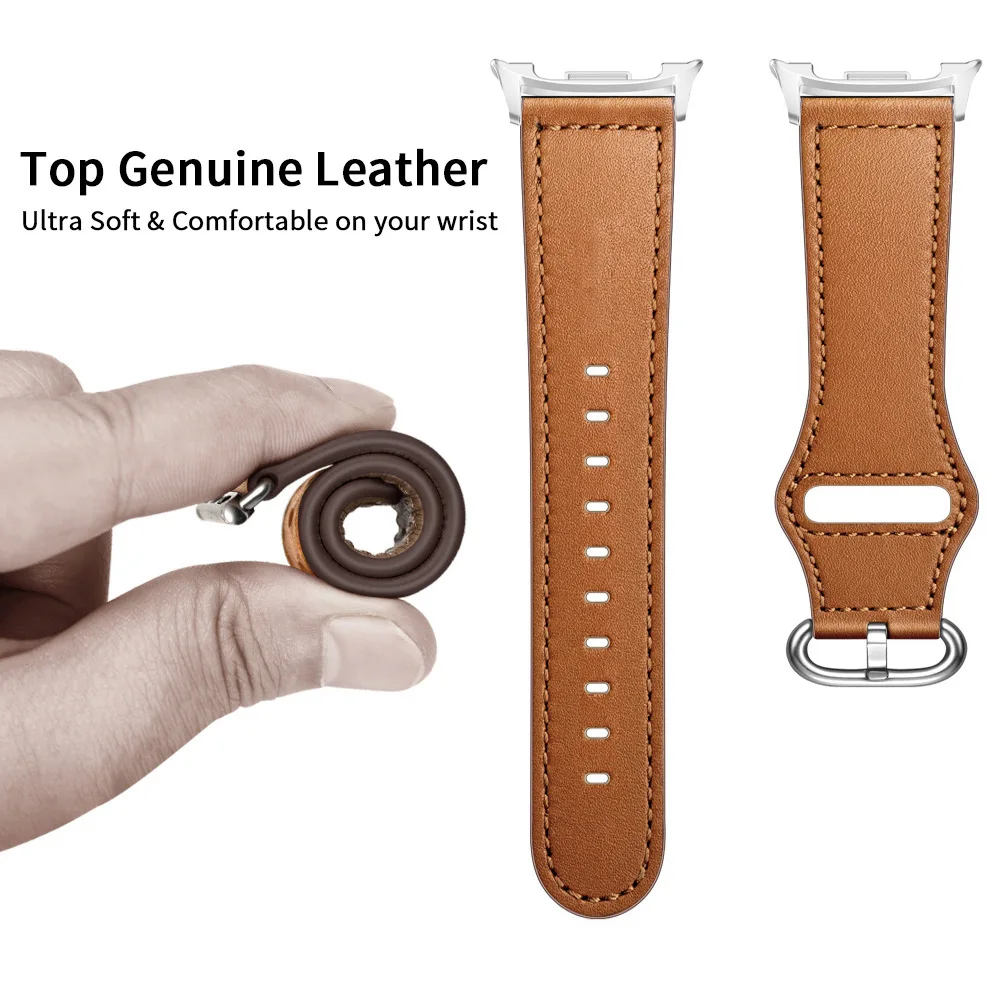 Premium Genuine Leather Strap for Smartwatch - Elegant and Durable Design