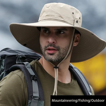 Adjustable Outdoor Fishing Hat Sunscreen Protection Breathable Sunshade Foldable Men Women Hiking Camping Casual Fishing Cap 1