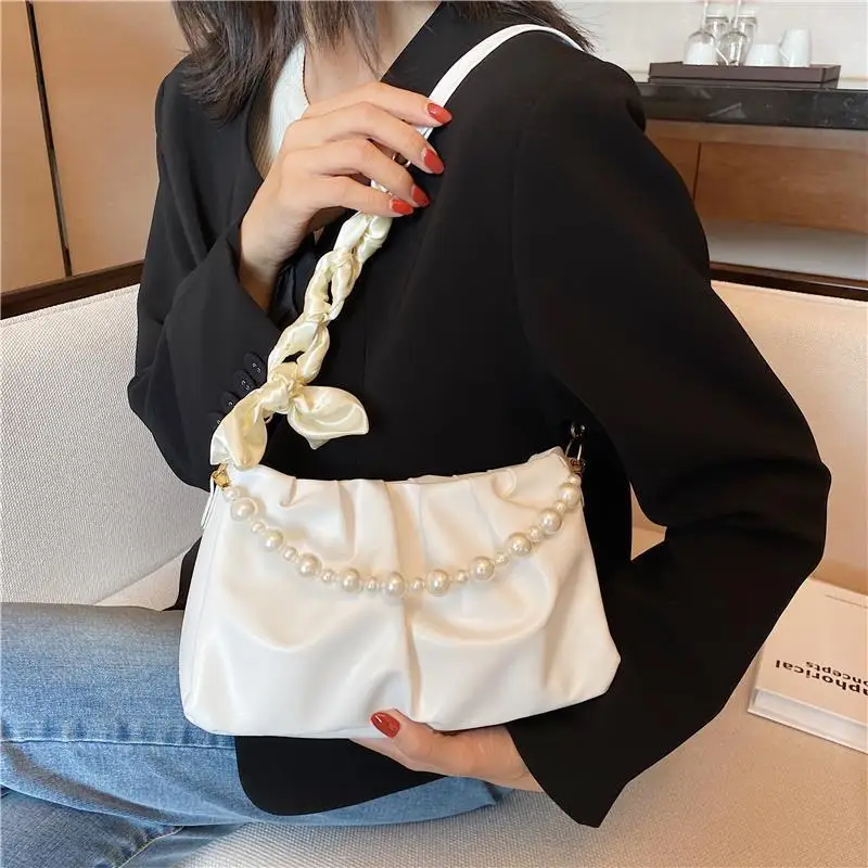 Woven-Cloud Shoulder-Crossbody Clip-Bag