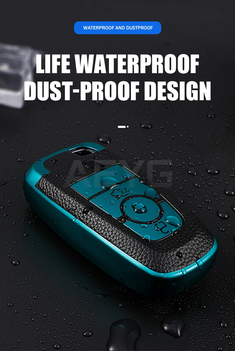 TPU Leather Car Key Case Cover Shell For Ford F-150 F-250 F-350 2018 2017 Fusion Mustang Explorer Key Holder Auto Accessories - Sfe42c8a17c1543b9a8f93ee56f7855e96