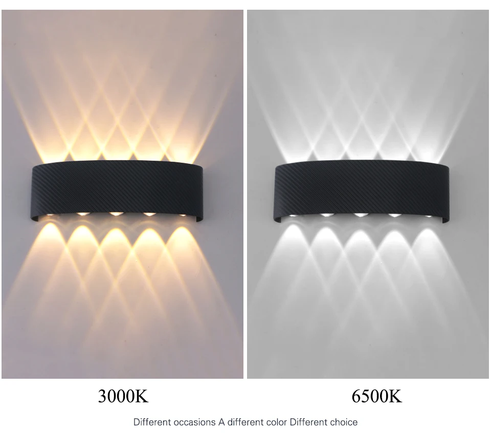 Moderne Außenwandleuchte Wasserdichte LED-Wandleuchte AC85-265V 6W 10W Dekorationslampen für Schlafzimmer, Flur, Galerie, Wohnzimmer – Detail 3