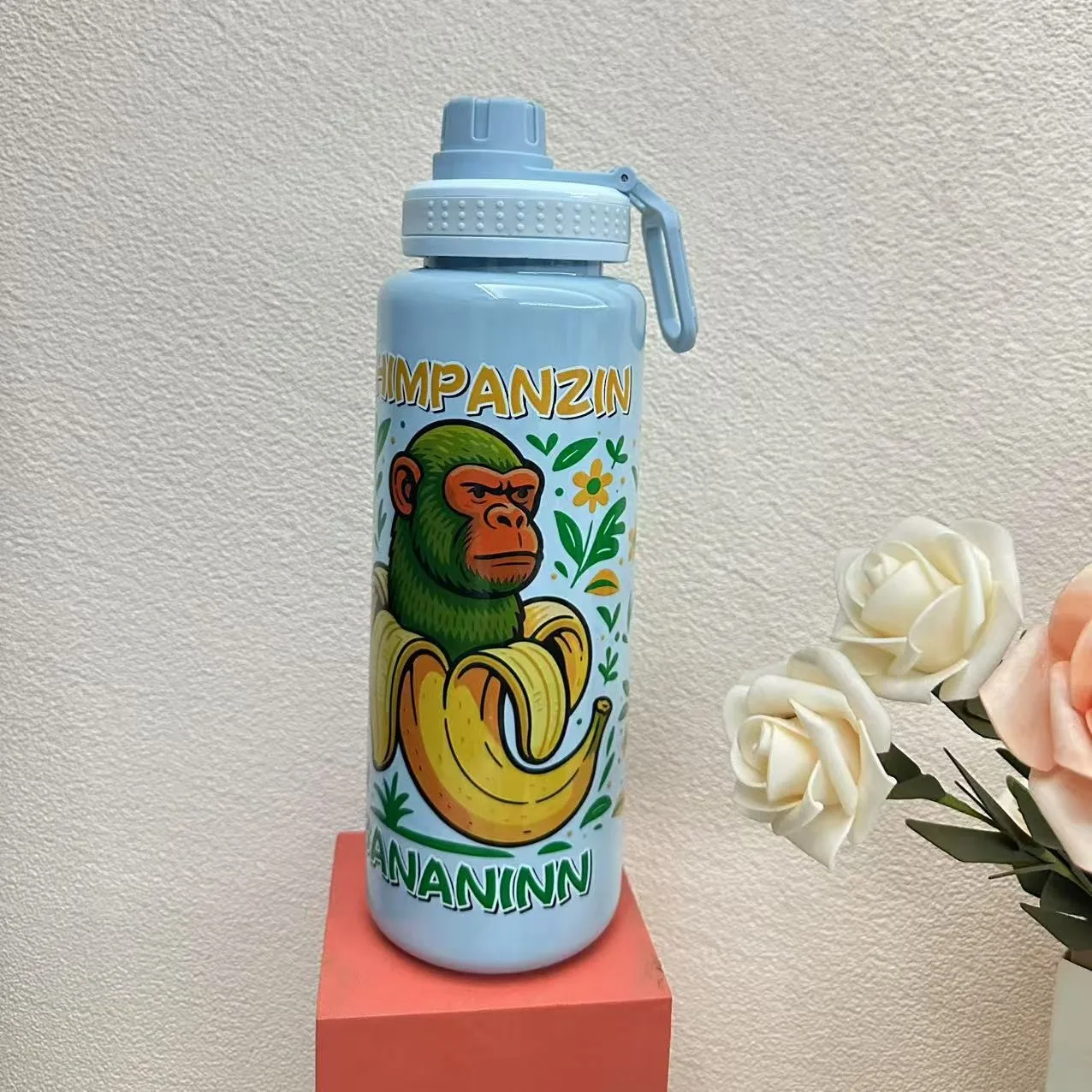 Tralalero Tralala Cute Anime Water Bottle - Sporty Hydration Mug for Halloween & Christmas Gifts