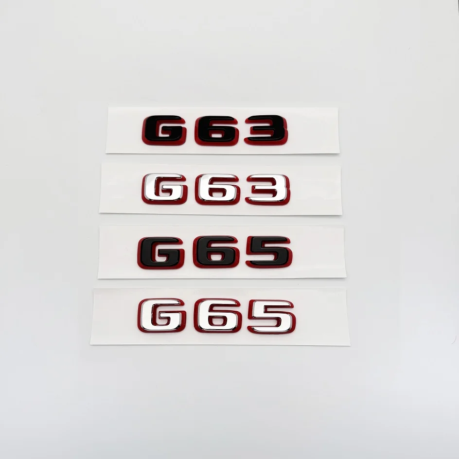 2024 새로운 스타일 두 톤 문자 숫자 G63 G65 V8 BITURBO 엠블럼 메르세데스 벤츠 AMG W464 자동차 트렁크 네임 플레이트 로고 스티커