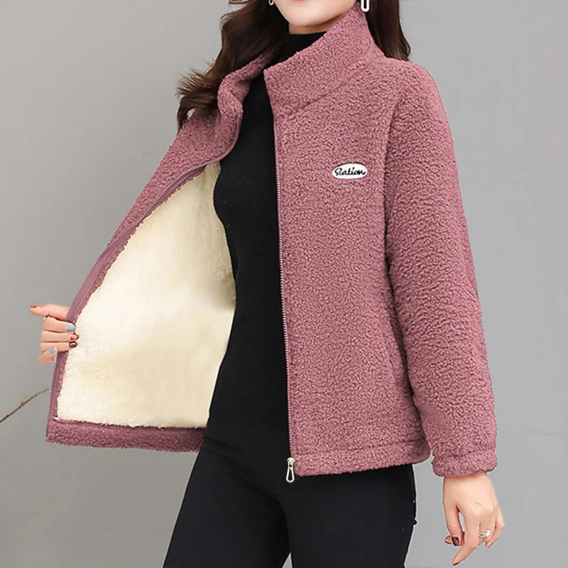 سترة نسائية كاجوال سميكة من الصوف الدافئ والبارد،...