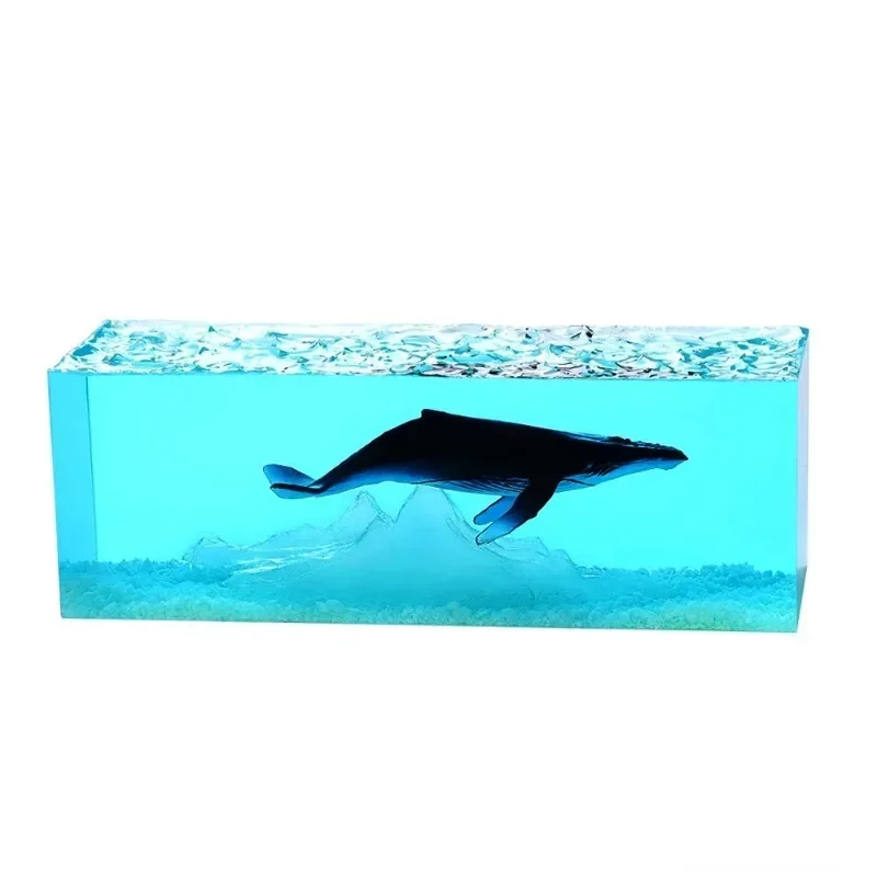 

Desktop Simple Accessories Car Marine Resin Ornament Modern Light Luxury Senior Niche Friends Gifts Whale Lighting Decoration
