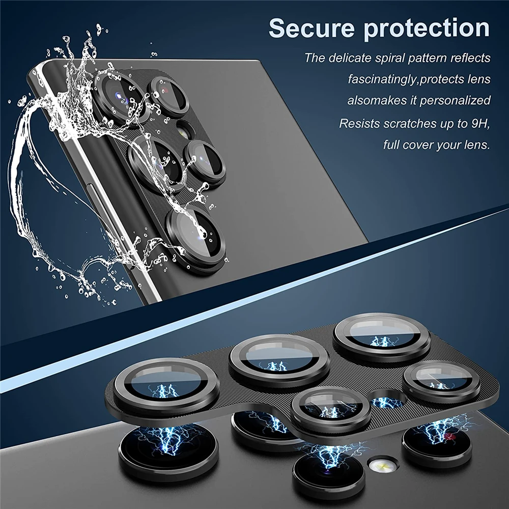 Luxury Aluminum Alloy Metal Camera Protector with Glass Lens Protective Film