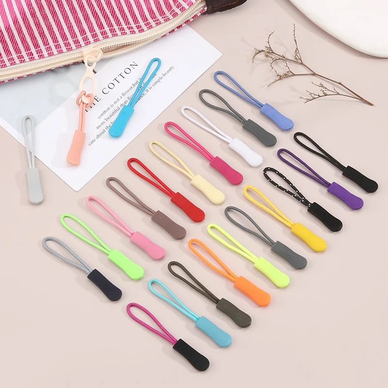 Nylon Zipper Pulls 10pcs for Clothing