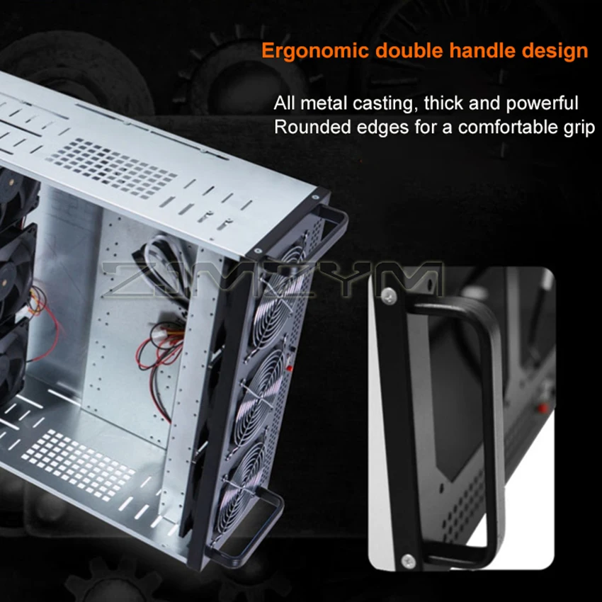 Eth Mining Rig Frame Case Gpu Gpu 65 mm Plug-in Direto Máquina Btc - Imagem 6