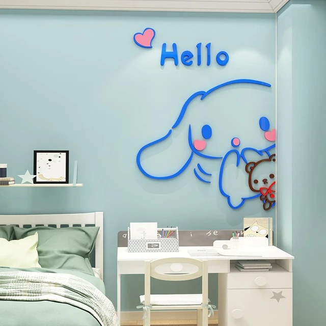 Sanrio Kawaii Hello Kitty Wall Covering Cartoon Cute Bedside Decoration  Wall Hanging Picture Ins Anime Kids Room Decoration Gift - AliExpress