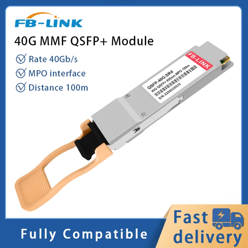 40G SR4 QSFP+ MPO/MTP 100M 850nm MMF Transceiver Fiber optic Module for Cisco juniper Mellanox Mikrotik For Ethernet switch fiber optic module qsfp dd transceiver 400gbase dr4 mtp mpo 12 connector smf 1310nm 500m