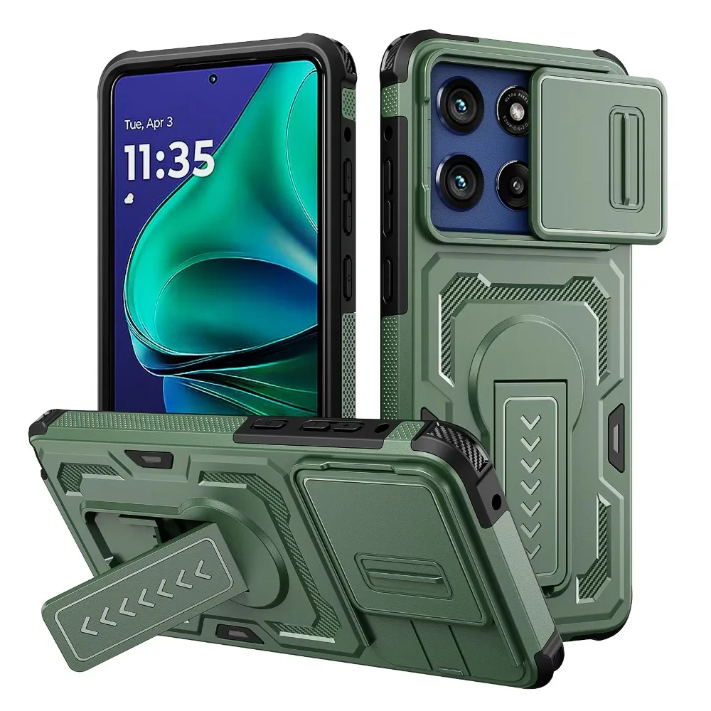 Armor Fold Stand Anti-Drop Case with Camera Lens Protection Cover