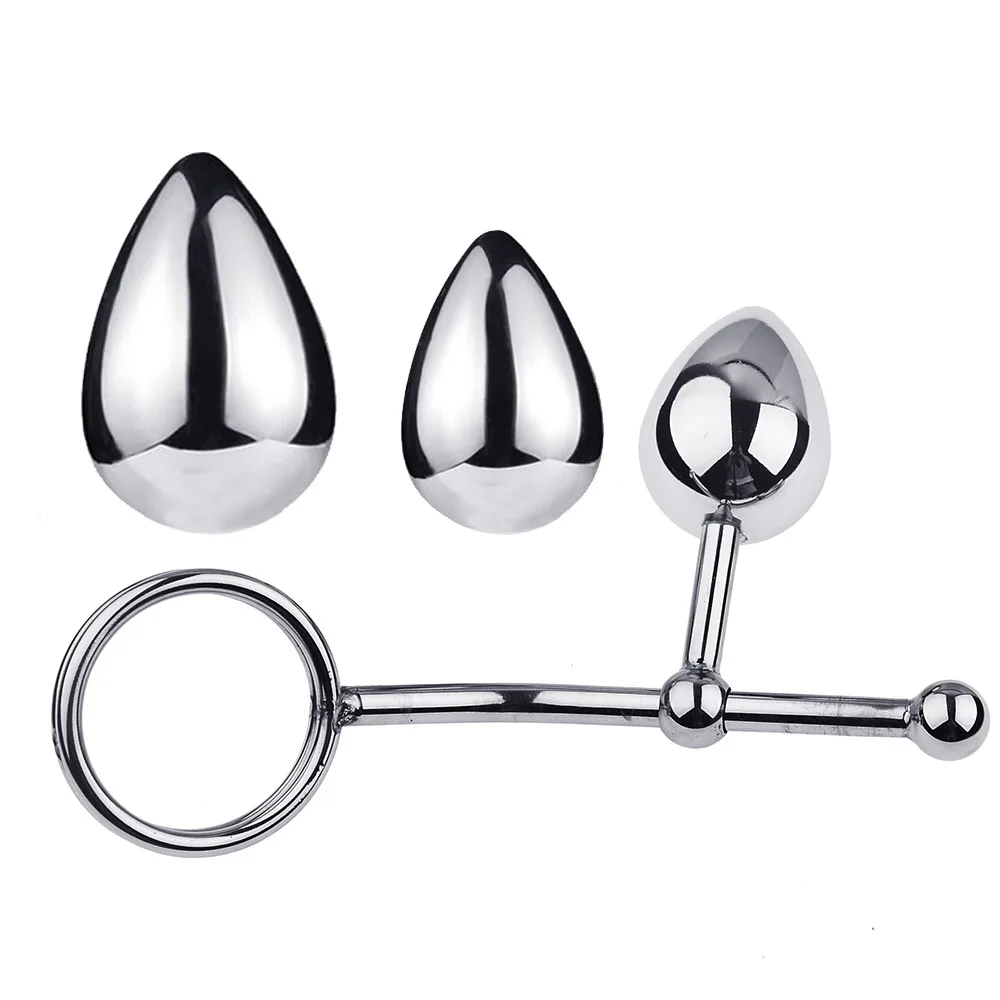 Haak Ring Metaal Verwijderbaar Beweegbaar Enkel Dubbel Bal Speelgoed voor Mannen Sexy Winkel 18+ Anale Plug Staal_voghion.com