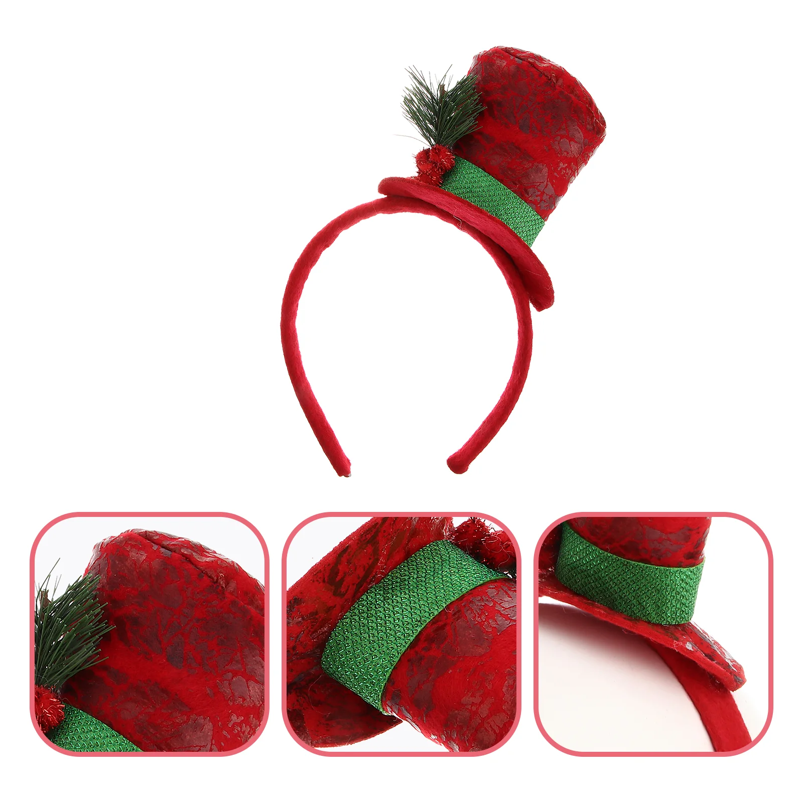 

Hat Headband Glittery Hairband for Christmas Party Decoration Christmas Costume Hair Accessories