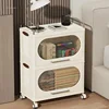 Nordic Multi-functional Home Portable Storage Cabinets Small Apartment Kitchen Cabinets Multi-layer Kitchen Cabinet with Pulleys 4