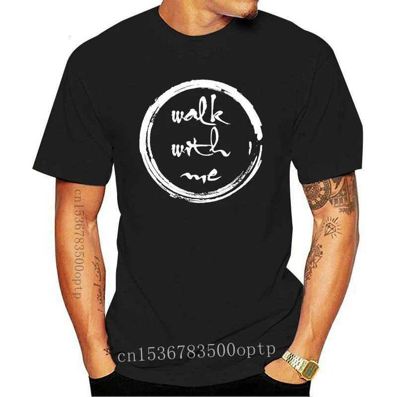 cotton shirts Mens Clothes Walk With Me Thich Nhat Hanh Zen Master Popular Tagless Tee T Shirt Fashion Tshirts Slim Fit O-neck vintage shirts men