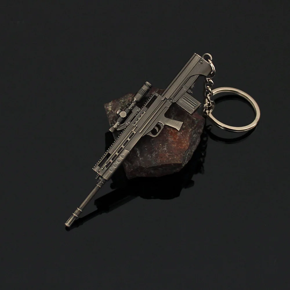 4-9cm Arena Breakout T88 Sniper Rifle Pendant Keychain for Men