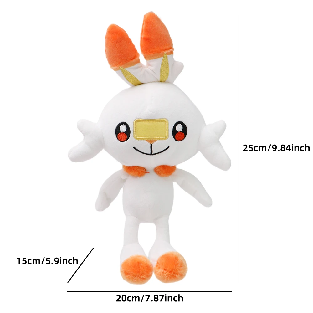 Psyduck Wobbuffet Scorbunny Meowth Mewtwo Mew Piplup Chikorita Pidgeotto Plush Toys Game for Collectible Gift,Soft Plushies - 3