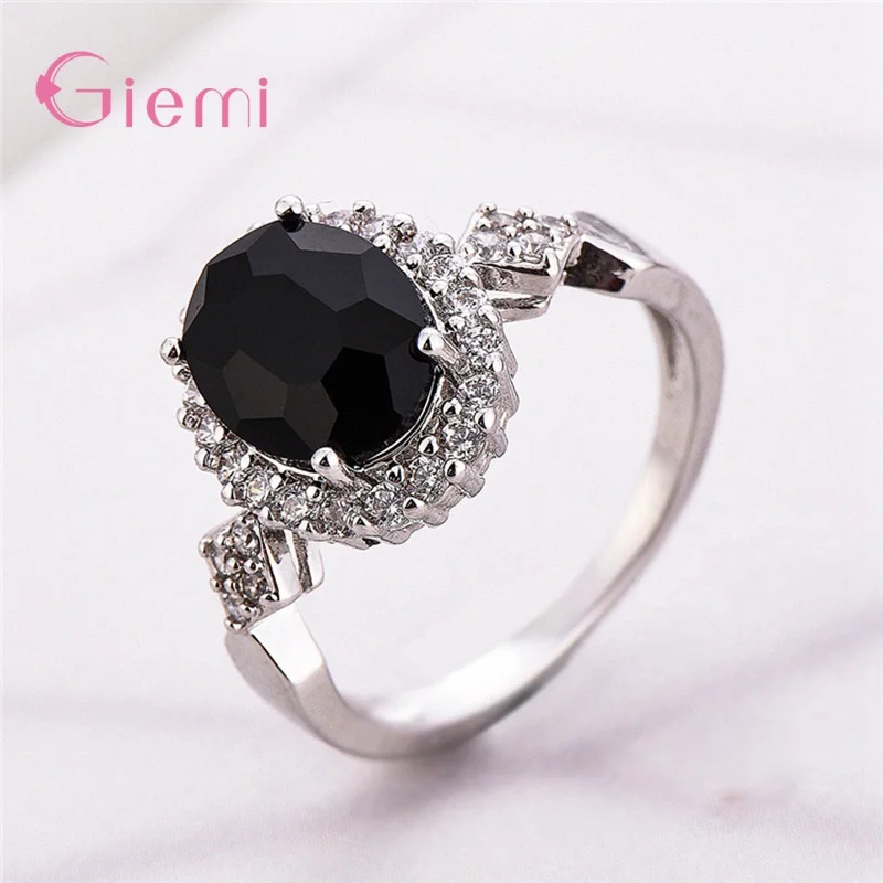Silver Rings 925 Sterling Silver Rings Engagement Wedding Ring Section Rotation Curve Style Cubic Zircon Ring For Women Girl