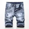 Summer Denim Shorts Men Fahsion Hole Jean Shorts Bermuda Skate Board Harem Mens Jogger Ankle Ripped Wave Knee Length Plus Size 1