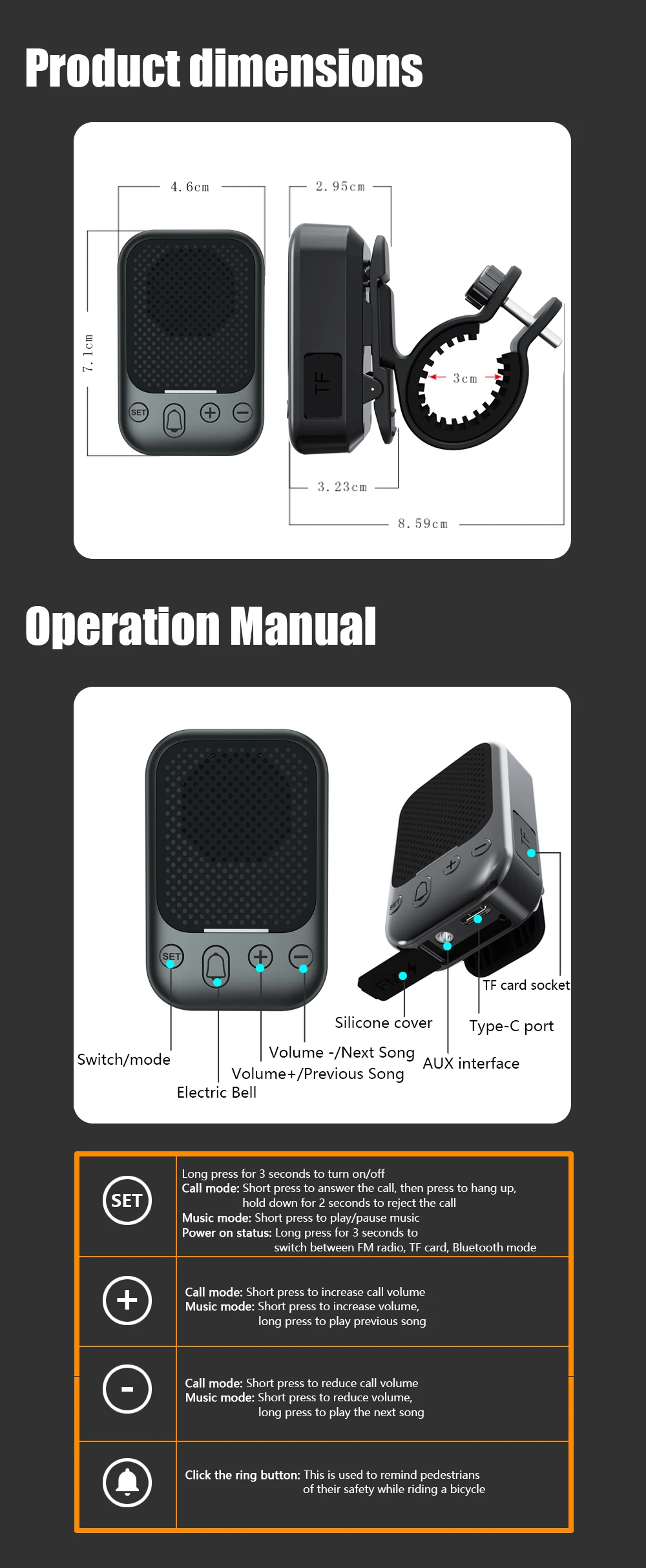2025 New Outdoor Waterproof Portable Bluetooth Speaker Mini Cycling Speaker Bicy