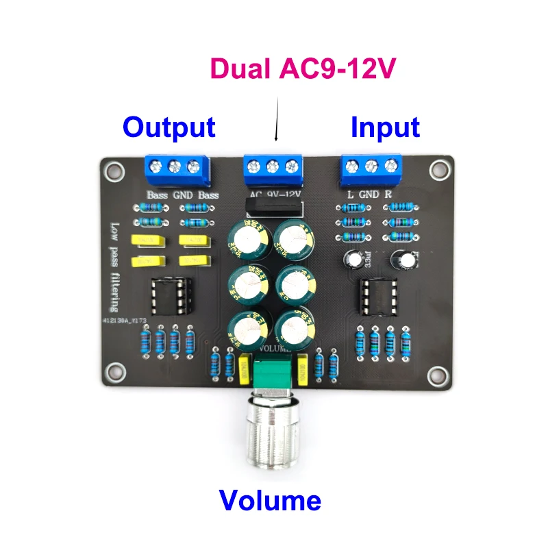 NE5532 Subwoofer Mono Pre amp Board Audio Control Preamplifier Low Pass