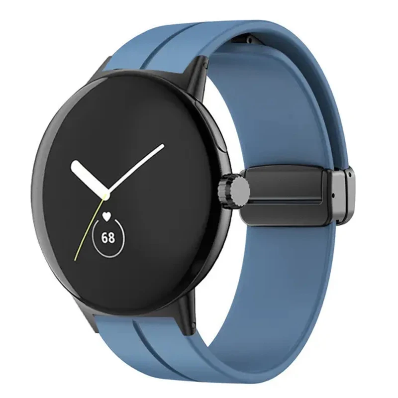 Silicone Magnetic Folding Buckle Sport Wristband Strap