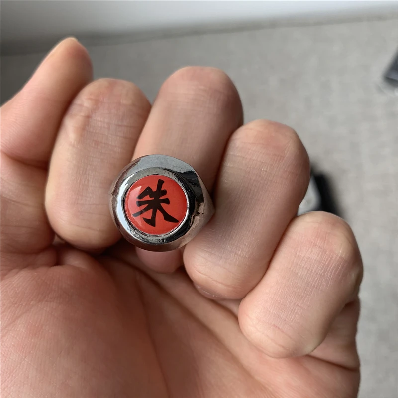 Generic Anneaux Signé Bague en Titane NARUTO- Noir à prix pas cher