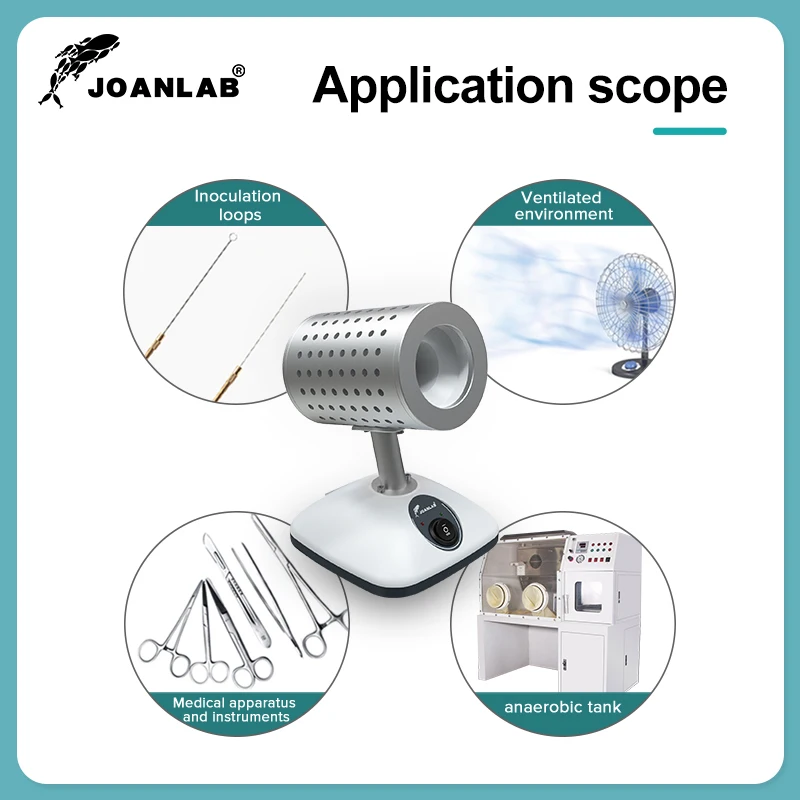 JOANLAB Infrared Inoculation Loop Sterilizer Laboratory Equipment High Temperature Disinfection 5-7 Seconds Rapid Sterilization Lab Micro Sterilizer