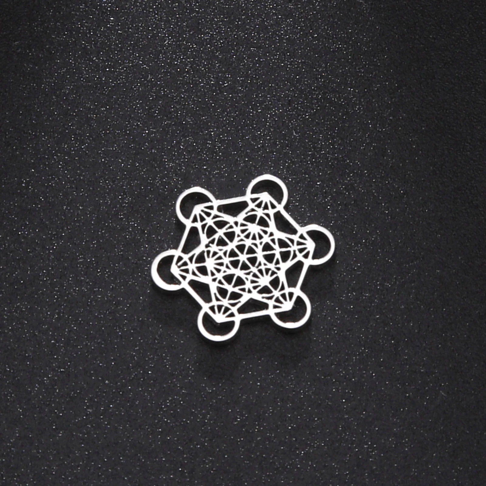 Sacred Geometry Archangel Metatron Cube Stainless Steel Charm Pendants