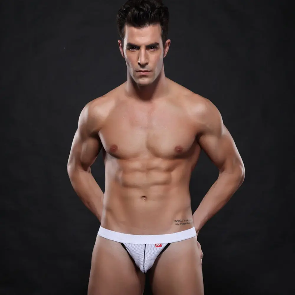 

Sexy Men'S Underwear Briefs Breathable Mesh Hollowed Out Strapless Thong Sexy Underwear Panties And Thongs Lingerie