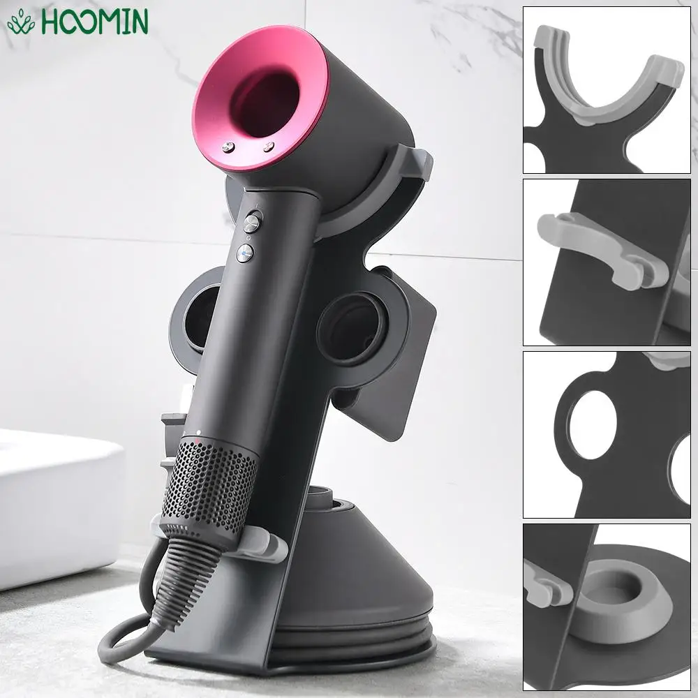 

Hair Dryer Holder Punch Free Bathroom Organizer Metal Stand For Dyson Portable Bracket With Super Magnetic Storage Rack