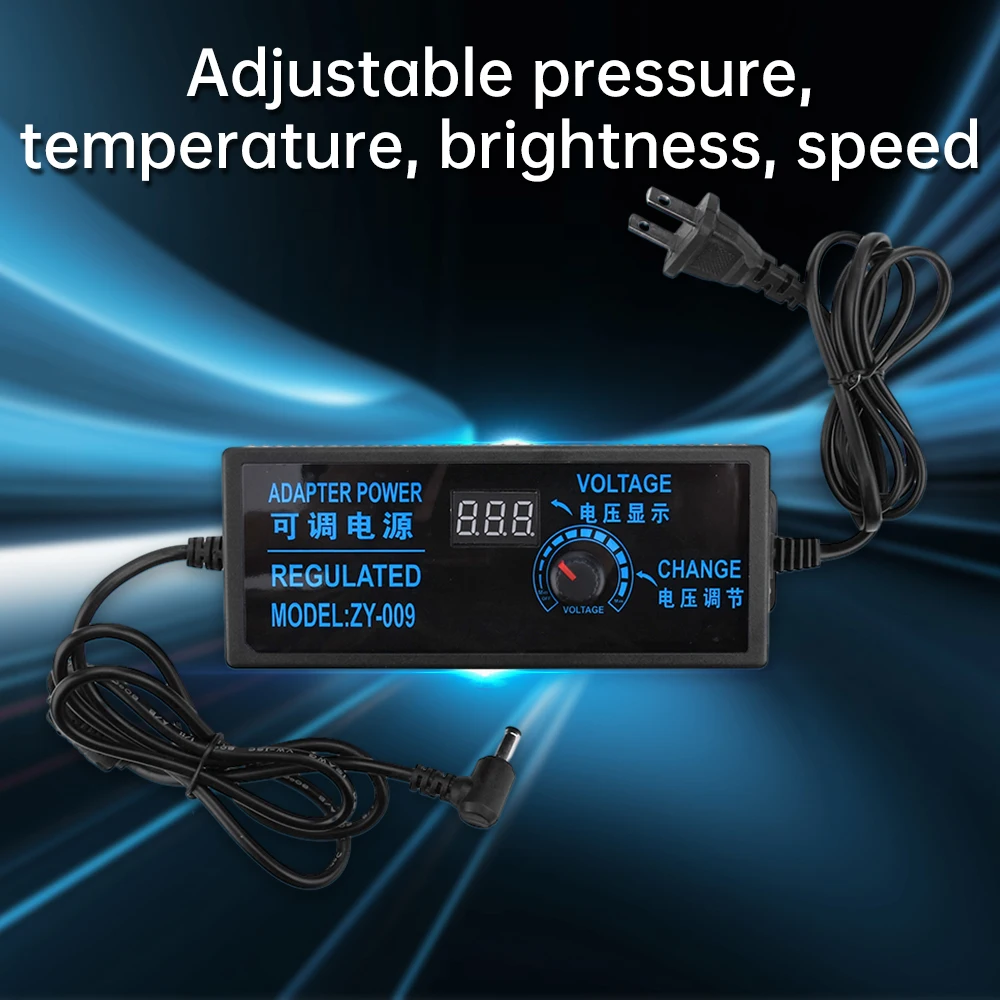 Power Adapter Power Supply Switching Power Supply AC110V 220V To DC3-24V 5A 5.5*2.5mm DC Inline Connector Adjustable Regulated