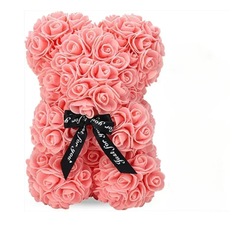 Artificial Flower Eternal Rose Teddy Bear Gifts Decorations for Mom Mother's Day Birthday Valentine's Day Anniversary