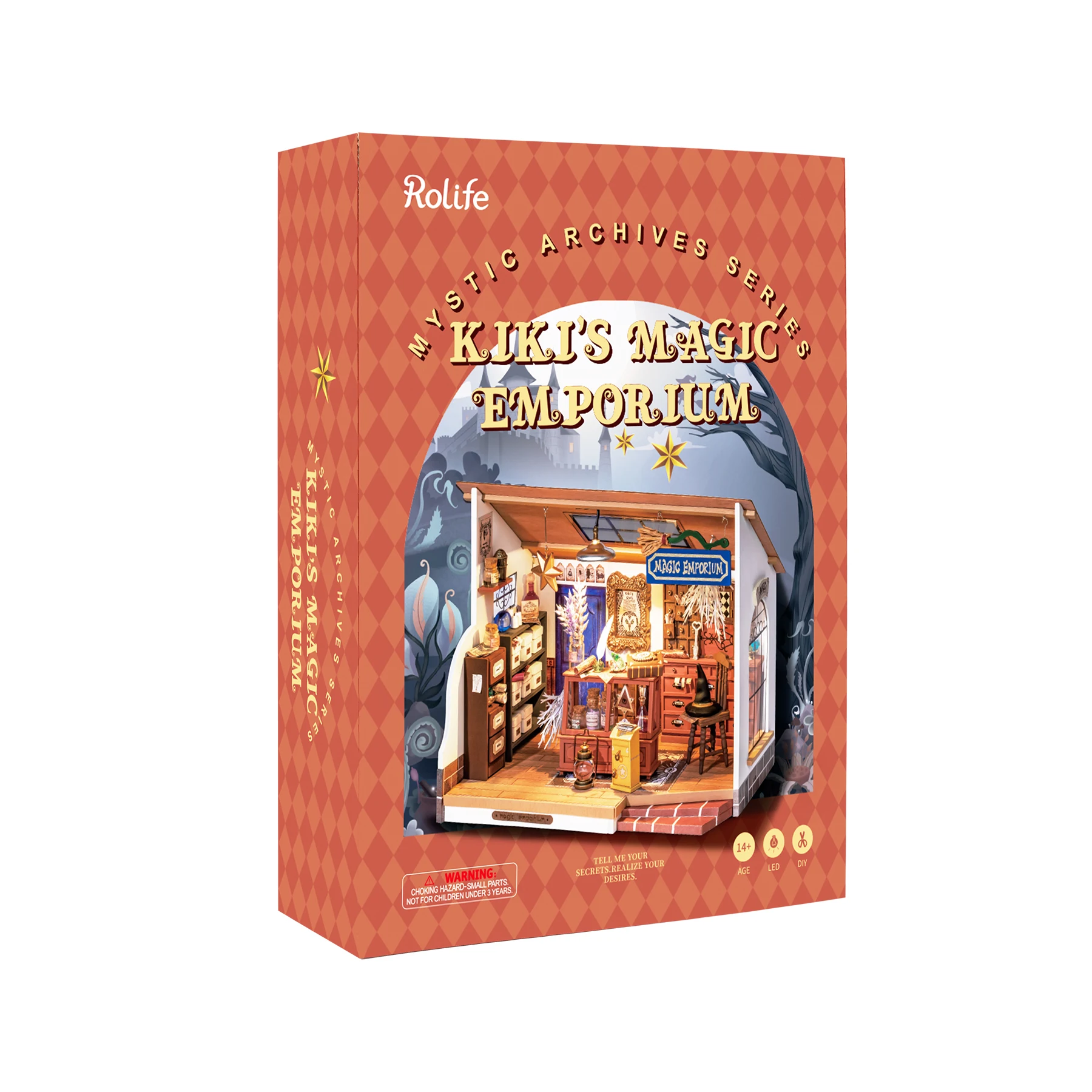 Robotime Rolife DIY Dollhouse Kiki's Magic Emporium Decorative Ornament Kids Miniature Fantasy Magic Doll House Wooden Kit Toy - Image 2