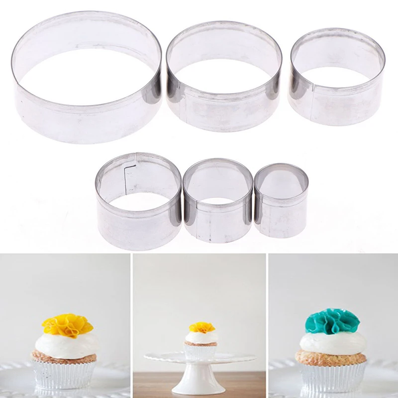 Stainless Steel Round Polymer Clay Cutter Molds Pottery Ceramic Cutting Mould Diy Tools 5Pcs/Set