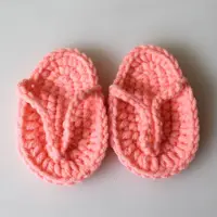 Trendy Mini Cute Knitting Slippers Newborn Photography Props  Handmade Crochet Photography Shoes Baby Souvenirs Accessories 6