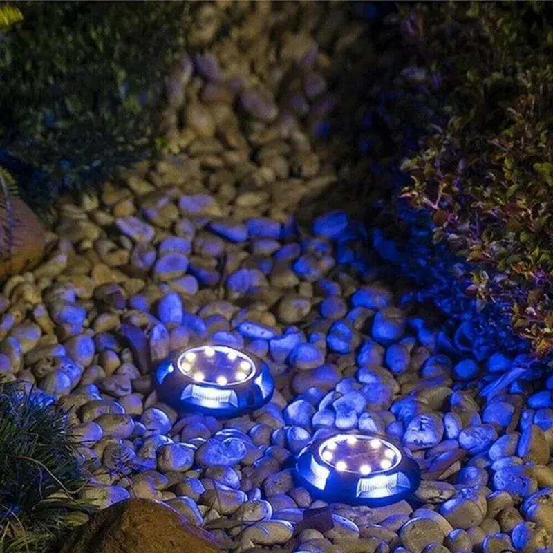12LED Solar Power Disk Light Outdoor Garden Solar Underground Light Deck Light S