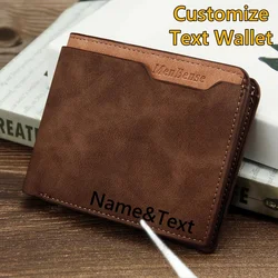 Personalized Vintage - Style Brown Faux Leather Wallet (Dark Brown)