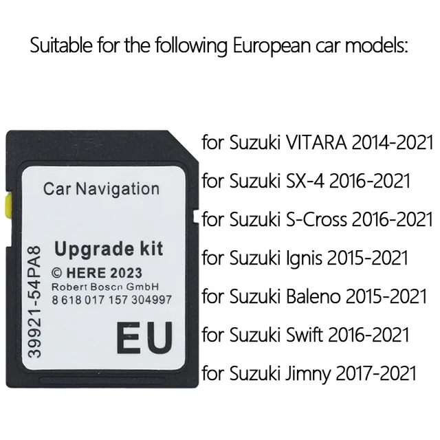 FOR UK Europe Latest Suzuki Sat Nav SD Card 32GB GPS Map 2023 Edition Car Navigation Map SD Card 24 Hour Shipping 2