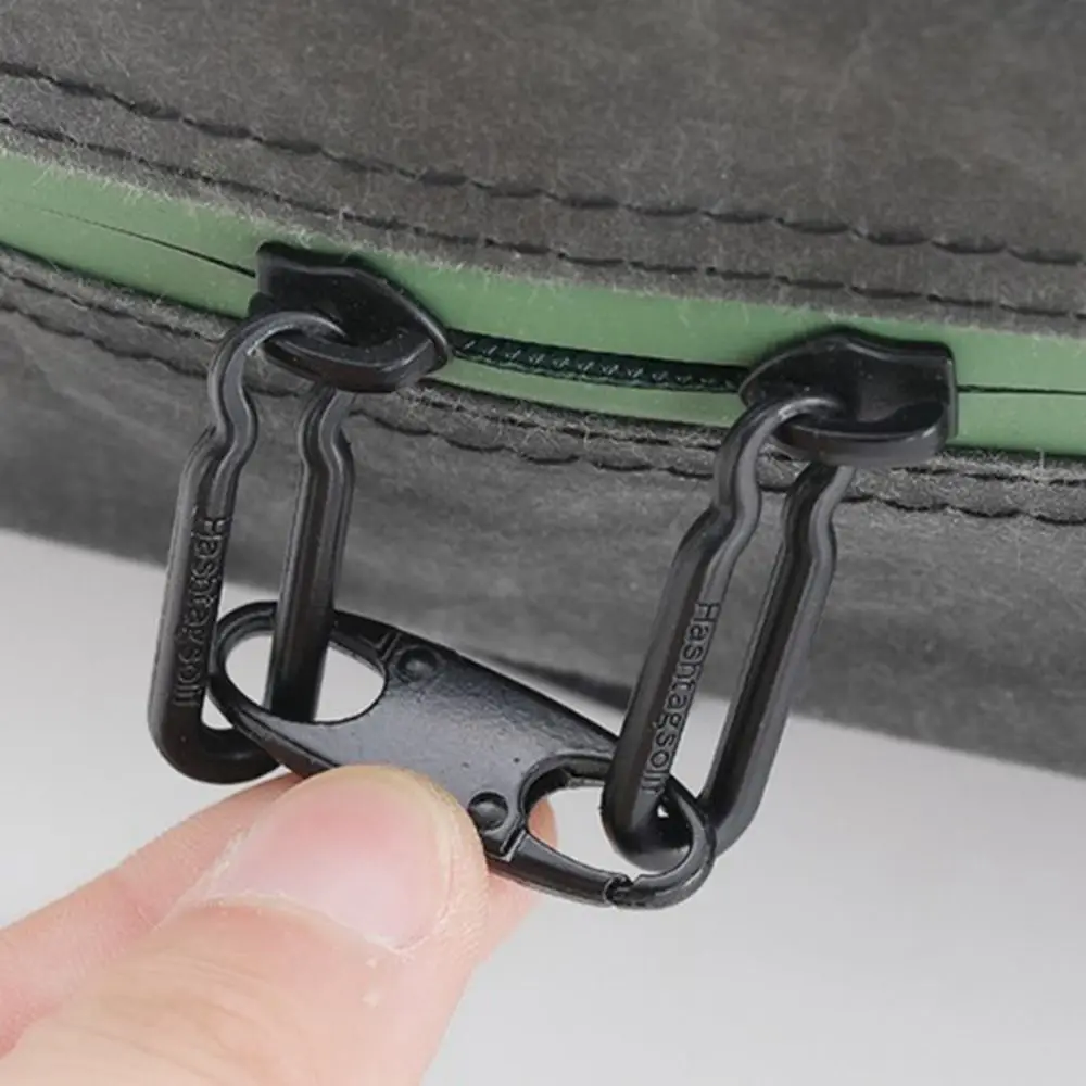 4pcs New Metal Detachable Carabiner Clips Alloy Zipper Lock Clip Silver Anti Theft Bag Suitcases Accessories