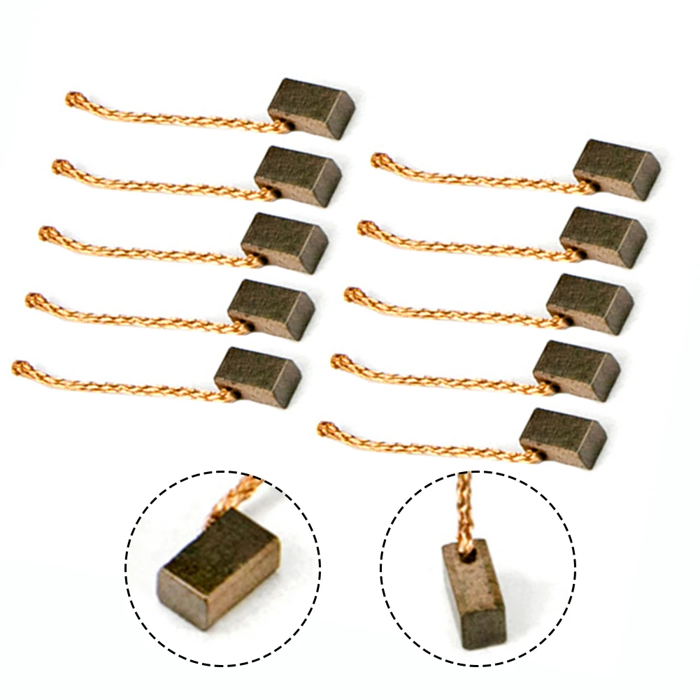 10pcs Carbon Brush Car Casement Motor Brush Copper 4x5x8mm Carbon Brushes For Automotive Casement Motors Electric Power Tool
