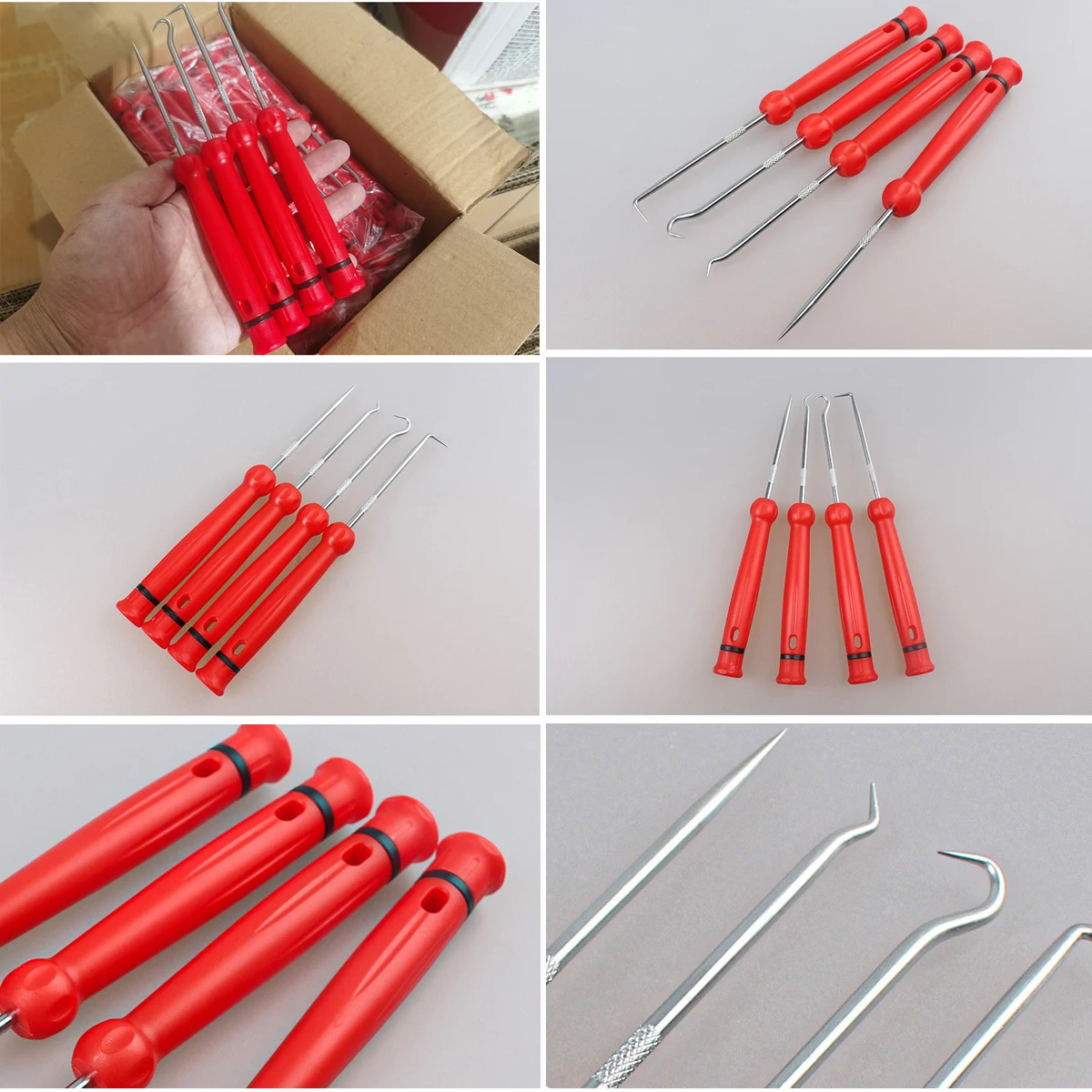 Car Auto Vehicle Oil Seal Screwdrivers Set 4/6pcs O-Ring Seal Gasket Puller Remover Pick Hooks Tools 180mm 255mm Sealing Tool