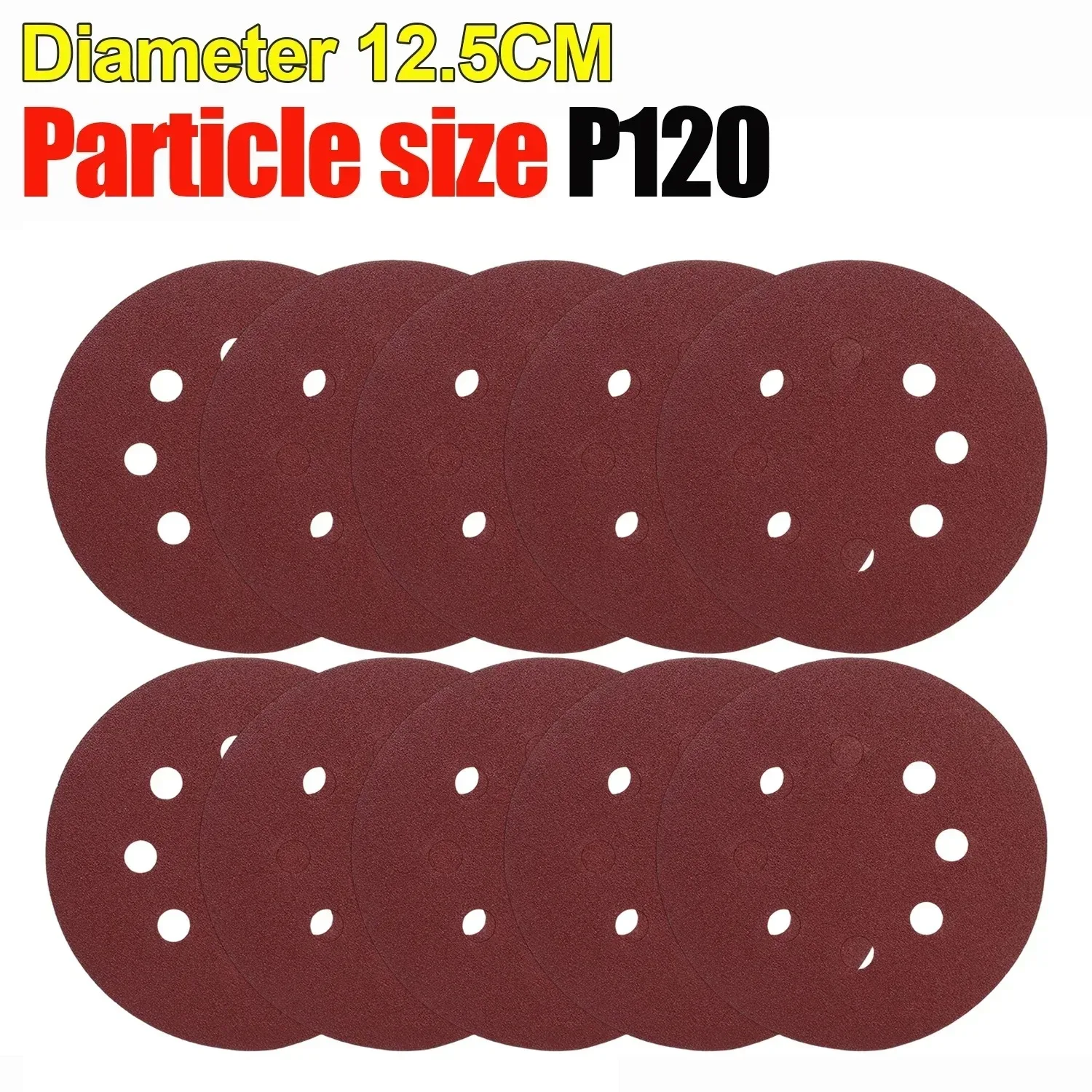 Versatile Sanding Discs - 125mm, Multi-Surface Polishing Pads, 40-3000 Grit