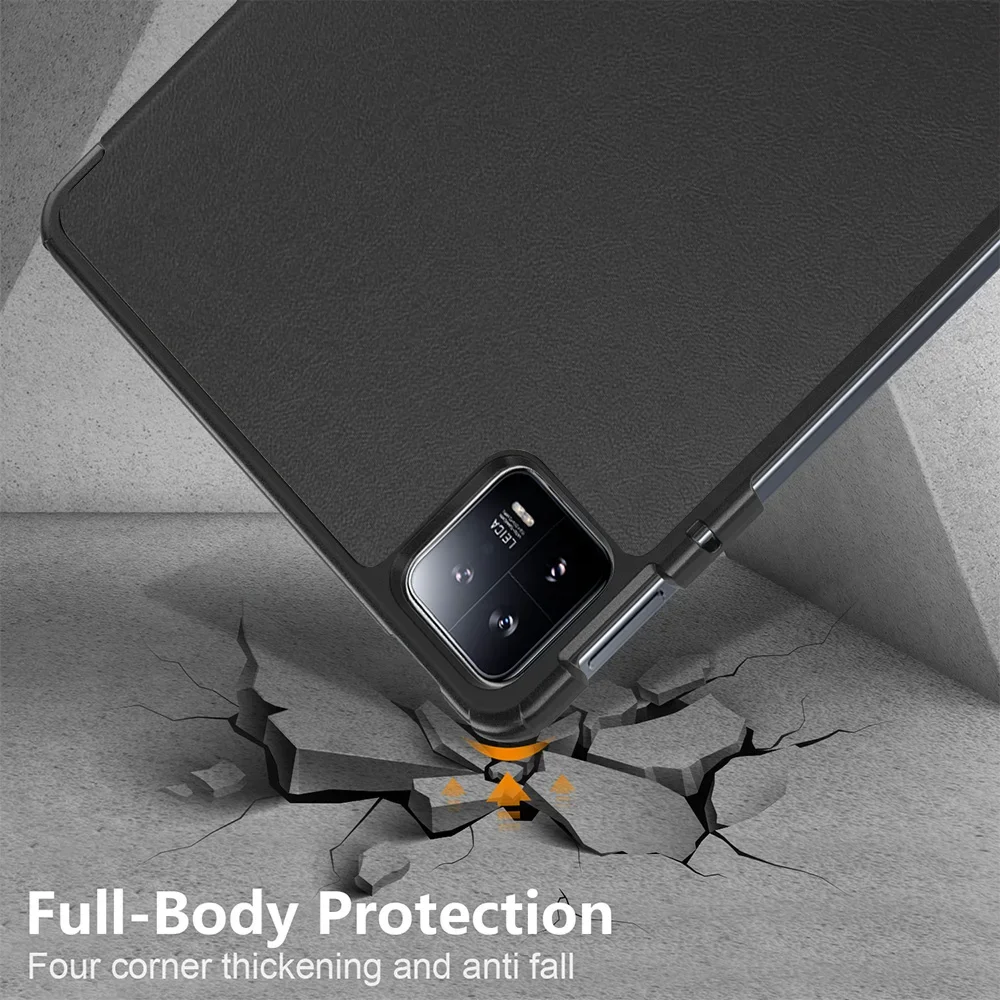 Premium Leather Stand Case with Pencil Holder