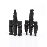 ขั้วต่อแผงโซลาร์เซลล์แบบ T จำนวน 1/5/20/100 ชิ้น ชนิด T 2/3/4/5 ทาง แบบตัวผู้และตัวเมีย สำหรับโมดูลแบตเตอรี่ แผงโซลาร์เซลล์ ปลั๊กสายไฟ PV 4