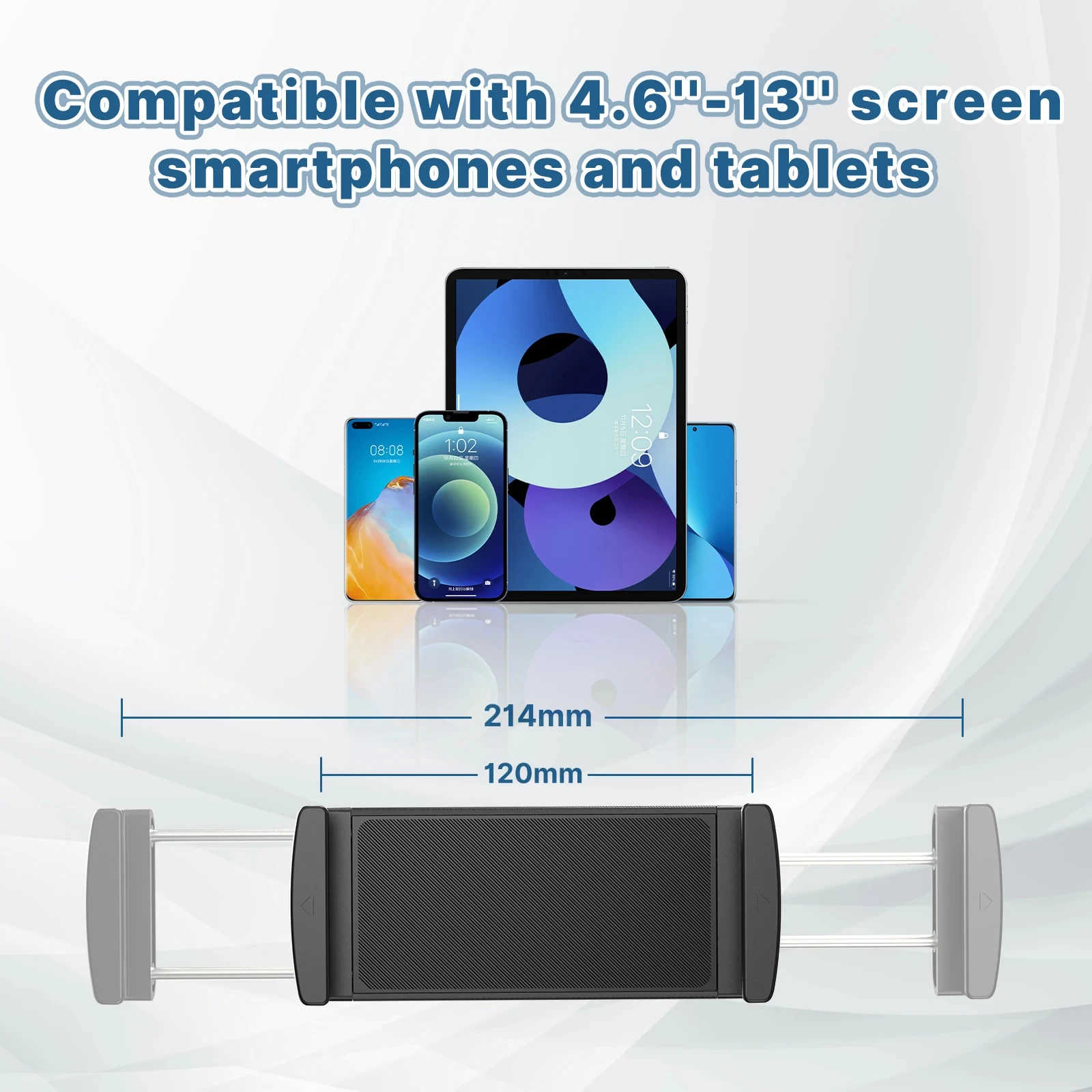 Ulanzi TB58 Tablet Wall Mount Holder Aluminum Alloy with 360° Adjustable Double Ball Head Magic Arm for Tablet Phone iPad